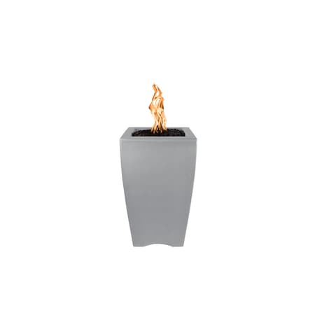 The Outdoor Plus 20 Square Baston Fire Pillar - GFRC Concrete - Natural Gray - Match Lit - Natural Gas OPT-BSTON20-NGY-NG
